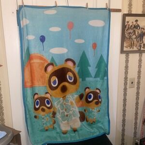Animal Crossing‎ New Horizons Soft Silky Throw Plush Blanket 40 X 50 Tom Nook